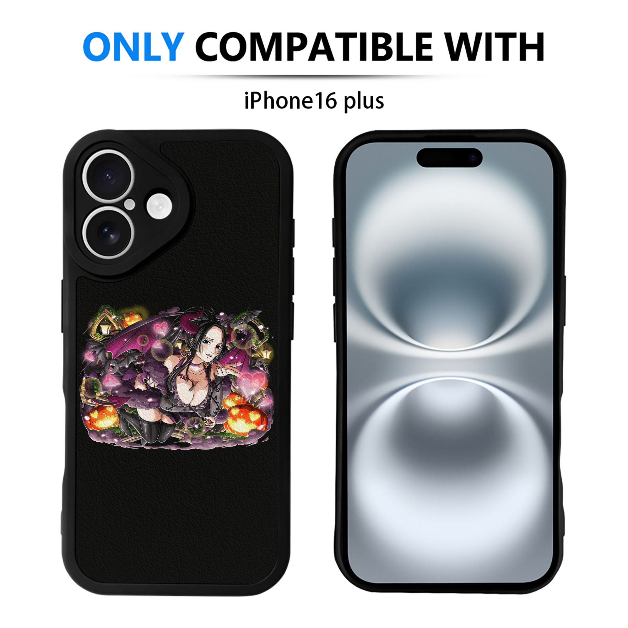 （画像用） ワンピース ボア・ハンコック ONE PIECE Boa·Hancock 【iPhone 16シリーズ対応】シリコンスマホケース（レザー調） 材質：シリコン